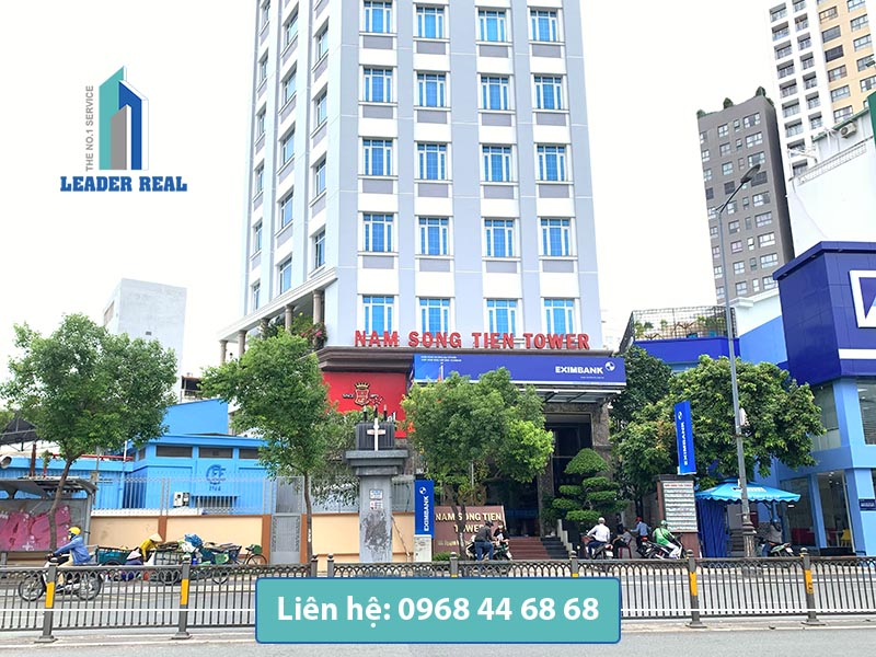 Mặt tiền tòa nhà cho thuê văn phòng Sông Tiền building quận Phú Nhuận